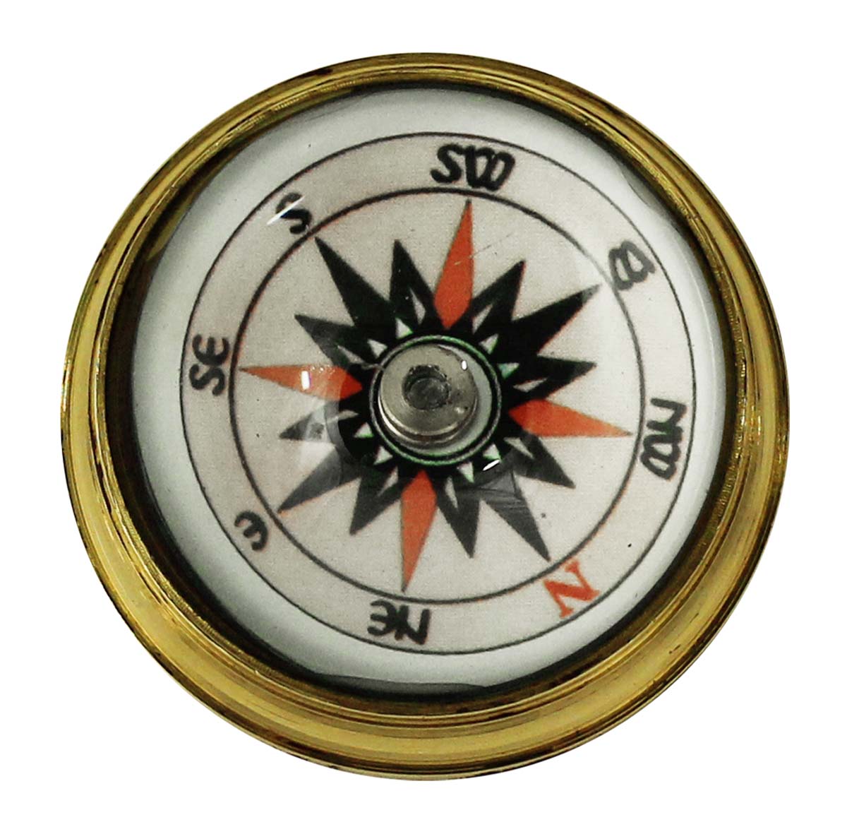 Nautical Lensatic Compass in Brass – 2” Magnetic Device with High Accuracy – Antique-Look Collectibles / Gifts from India - Buy in Bulk Wholesale