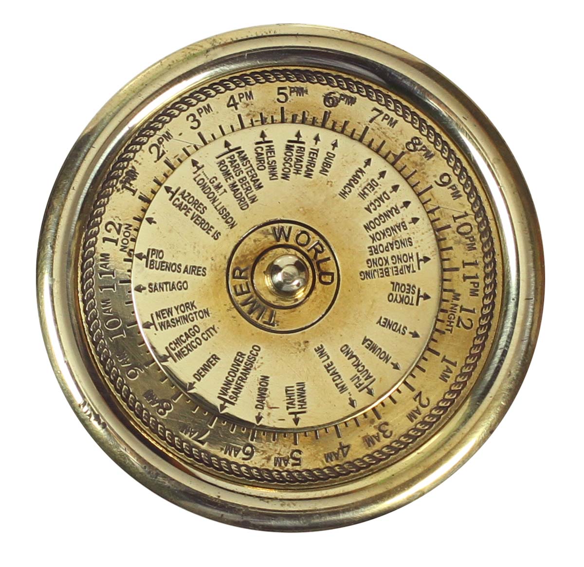 Buy Bulk Wholesale ArtistryBazaar Brass World Timer Nautical Device – Round 2” Vintage-Look Replica Collectible – Great Corporate & Personal Gifts