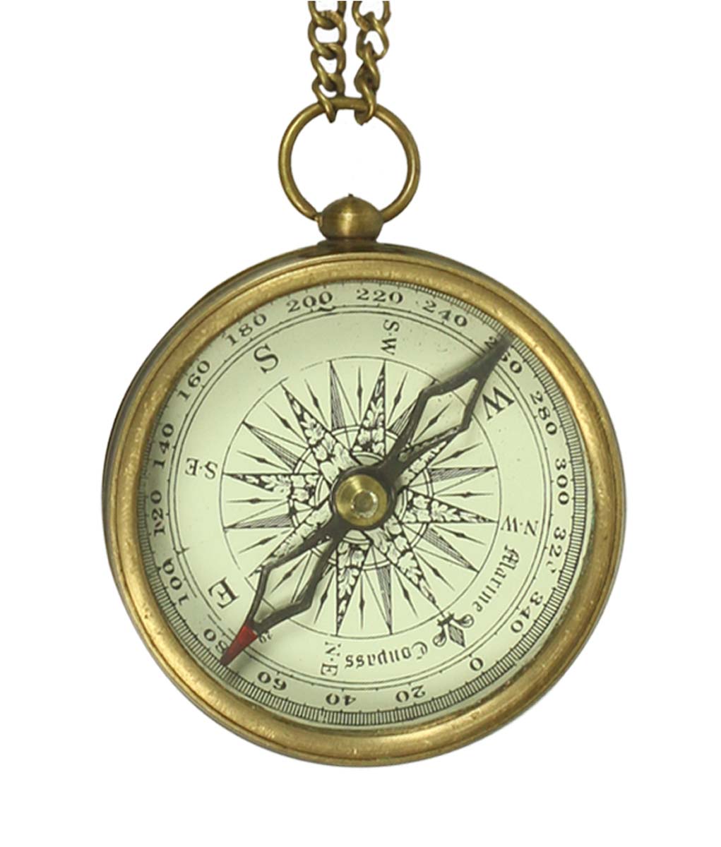 Nautical Magnetic Compass in Brass with Heavy Chain – 2” Retro-Look Corporate & Personal Gifts / Home Décor from India. Buy in Bulk Wholesale - Buy in Bulk Wholesale