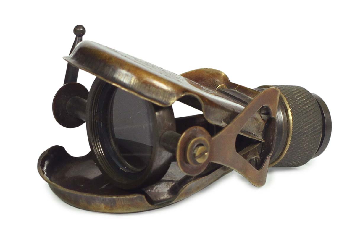 4” Sailor Boat Binoculars in Antique Black Brass with Single Flap - Nautical Devices / Antique-Look Collectibles / Gifts from India - Buy in Bulk Wholesale