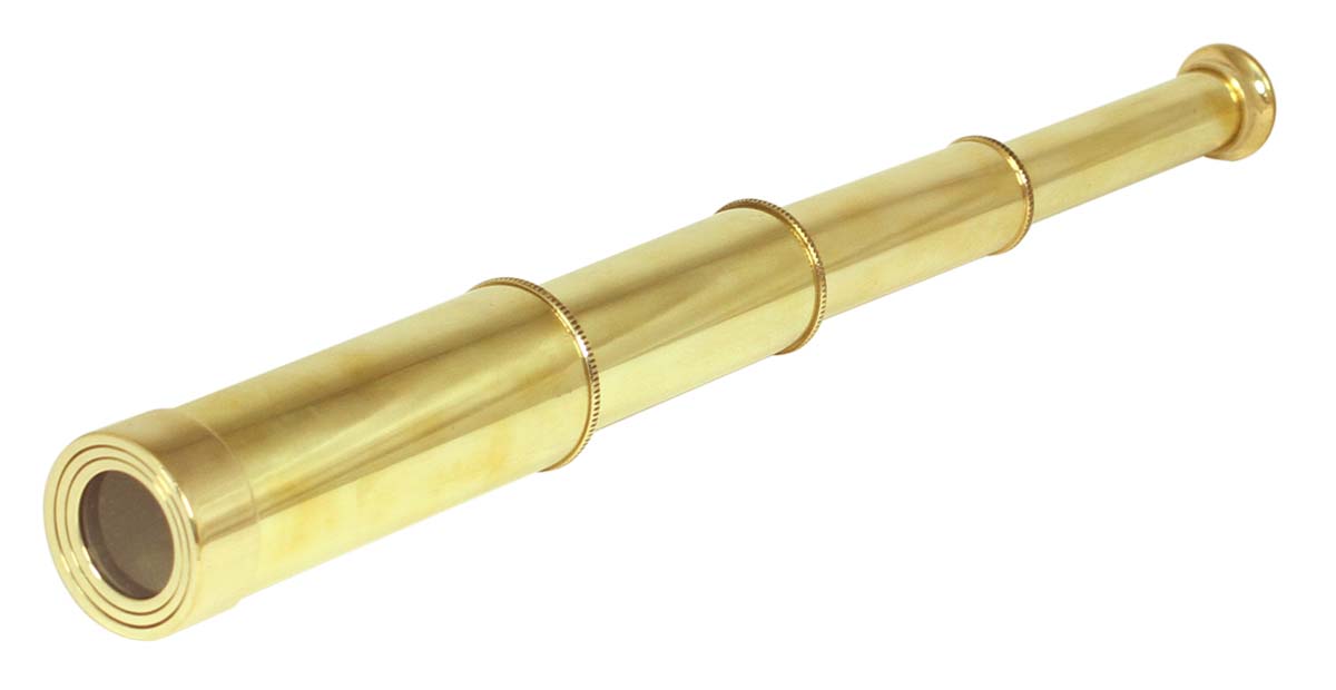 Wholesale 14” Sailor Boat Golden-Tone Telescope in Brass with DF Lens - Bulk Buy Handmade Nautical Devices/Antique-Look Collectibles/Gifts from India