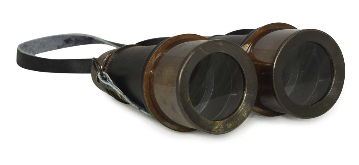 6” Marine Brass Binoculars in Antique-Finish with Leather Belt - Nautical Devices / Antique-Look Collectibles / Gifts from India - Buy in Bulk Wholesale