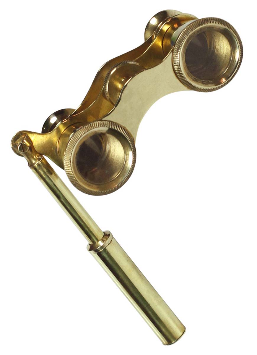 4” Marine Brass Binoculars in Antique-Finish with Leather Belt - Nautical Devices / Antique-Look Collectibles / Gifts from India - Buy in Bulk Wholesale