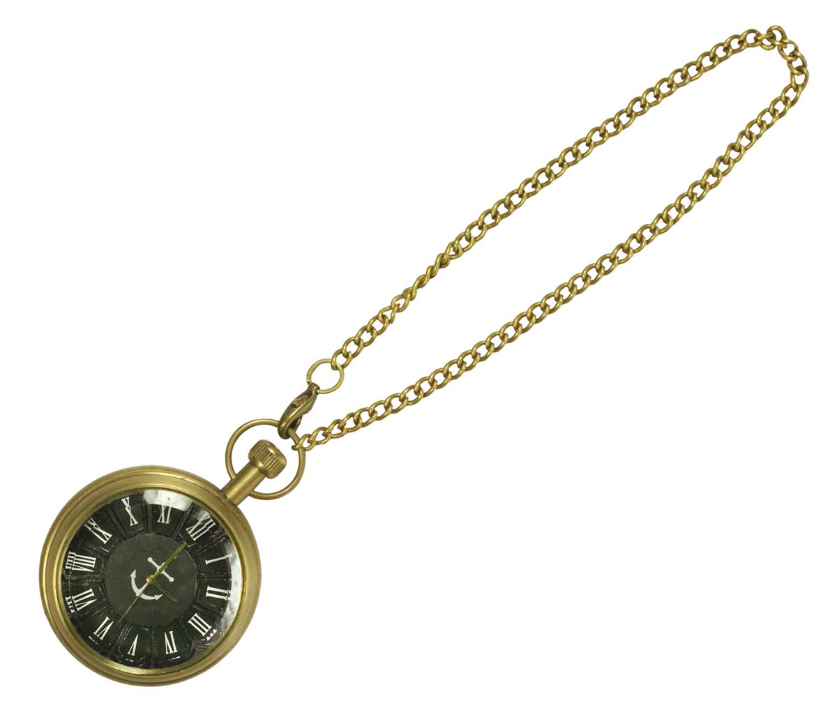 2” Marine Anchor Replica Pocket Chain Watch in Brass – Vintage-Look Nautical Devices / Antique-Look Collectibles / Gifts from India - Buy in Bulk Wholesale