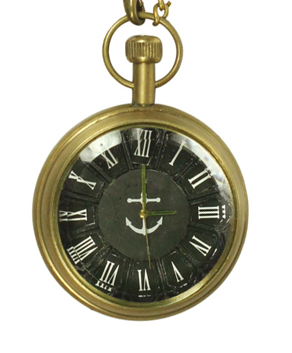 2” Marine Anchor Replica Pocket Chain Watch in Brass – Vintage-Look Nautical Devices / Antique-Look Collectibles / Gifts from India - Buy in Bulk Wholesale