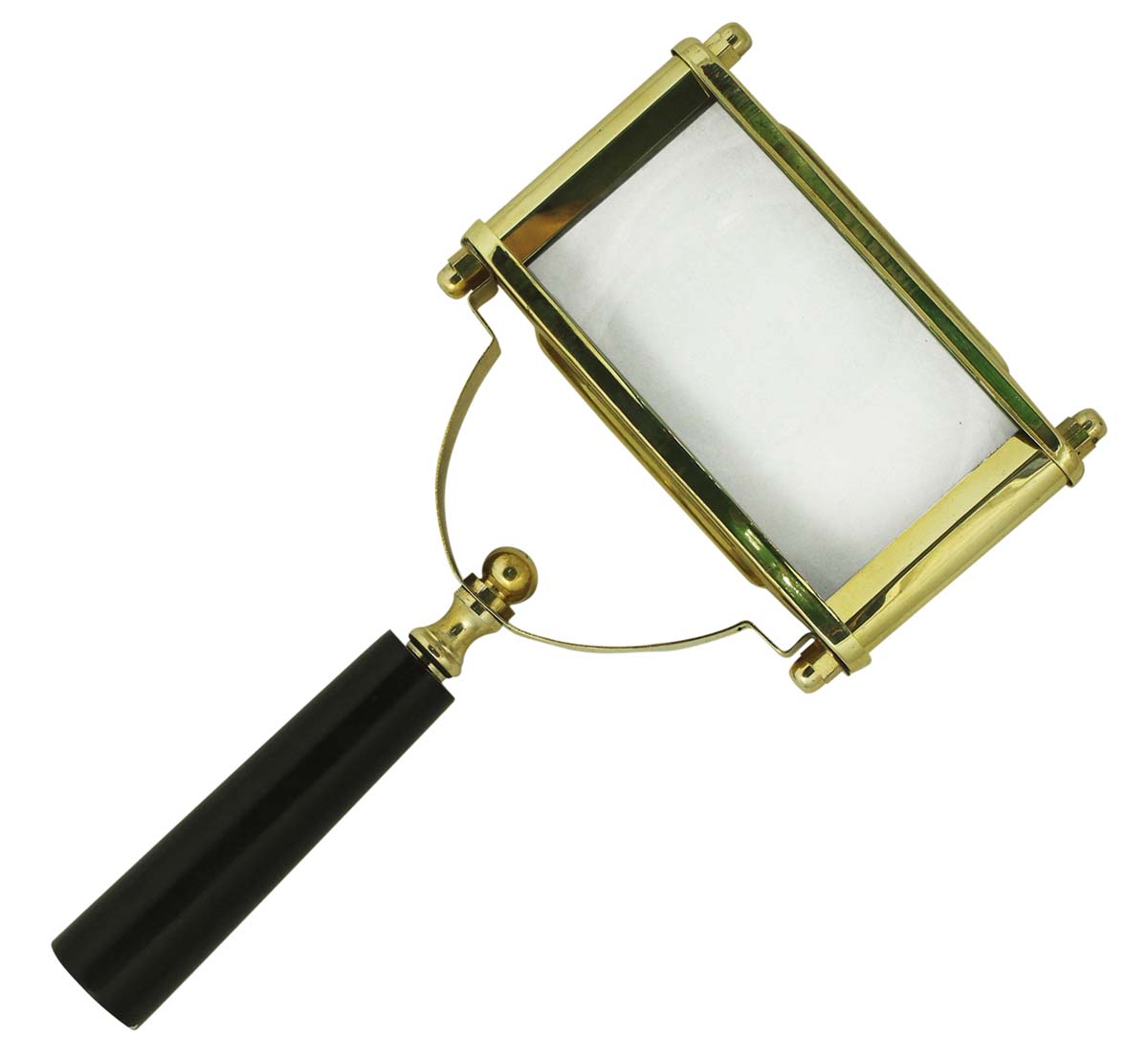 9” Rectangular Magnifying Glass / Lens in Brass – Handheld Magnifier / Nautical Device / Antique-Look Collectibles / Gifts from India - Buy in Bulk Wholesale