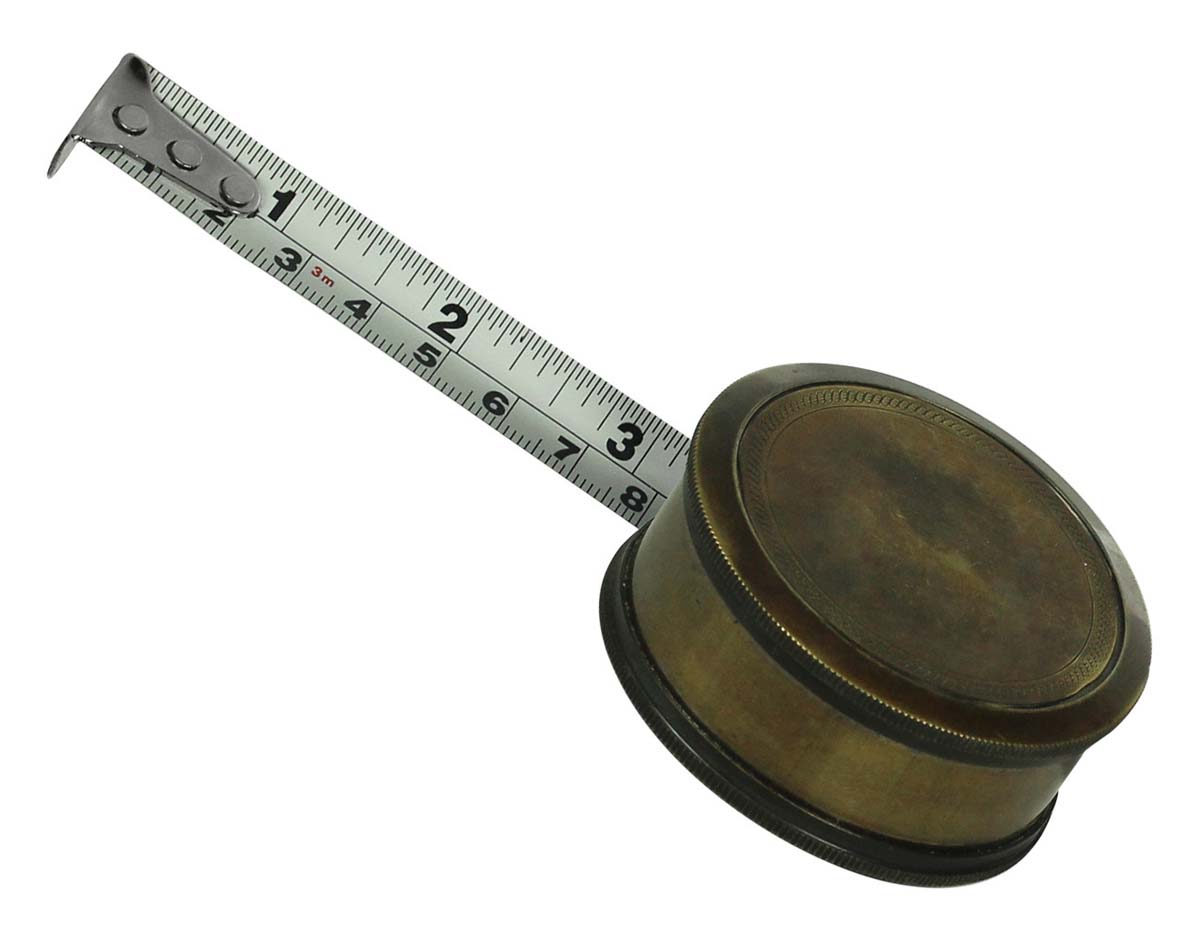 2.2” Inch Tape Rolled in Brass Metal – Nautical Measuring Tape / Vintage-Look Collectibles / Gifts from India - Buy in Bulk Wholesale