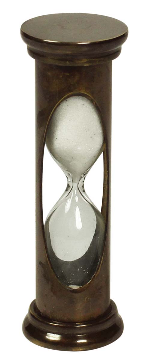 1 Minute Hourglass / Sand Timer in Brass – 3.1” Nautical Device with White Sand – Antique-Look Collectibles / Gifts from India - Buy in Bulk Wholesale