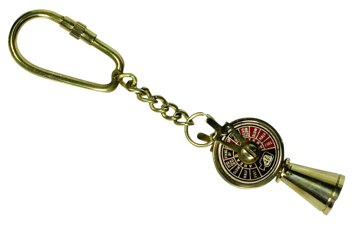 Buy in Bulk Wholesale Telegraph Key Chain in Brass 4.5 Inch - Nautical Souvenirs/Gifts/Collectibles from India