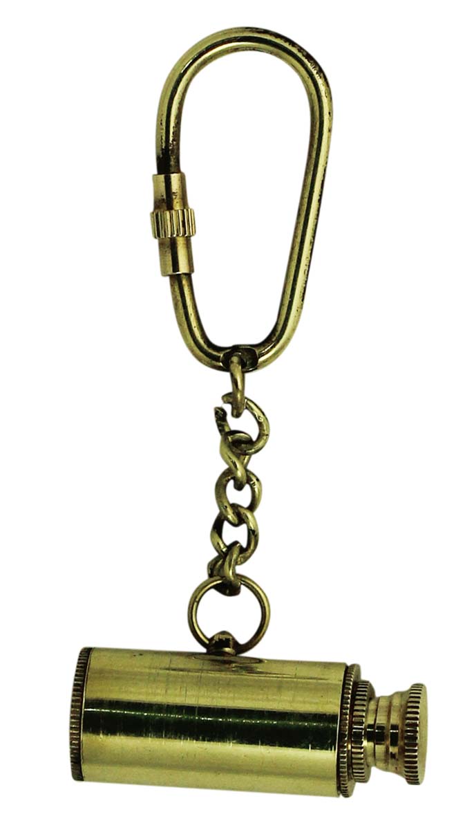 Buy in Bulk Wholesale Telescope Key Chain in Brass 3.5” Golden Color - Nautical Souvenirs/Antique Look Gifts/Collectibles from India