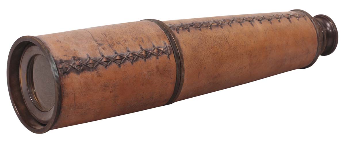 Buy Telescopes in Bulk – Decorative 32” Telescope – Brass & Leather – Nautical Décor