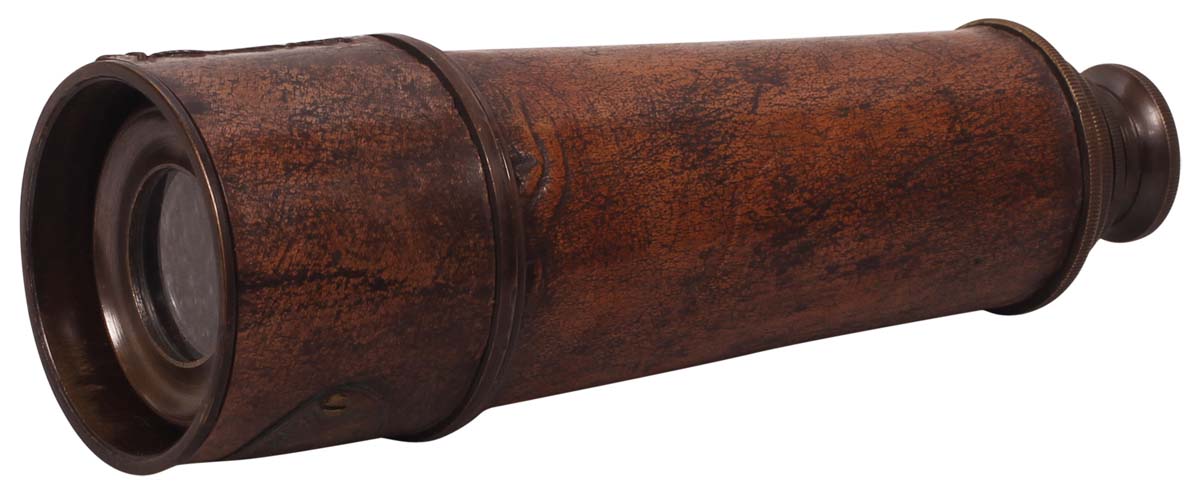 Buy Telescopes in Bulk – Decorative 18” Telescope with Sunshade – Brass & Leather – Antique-Look Finish – Nautical Décor