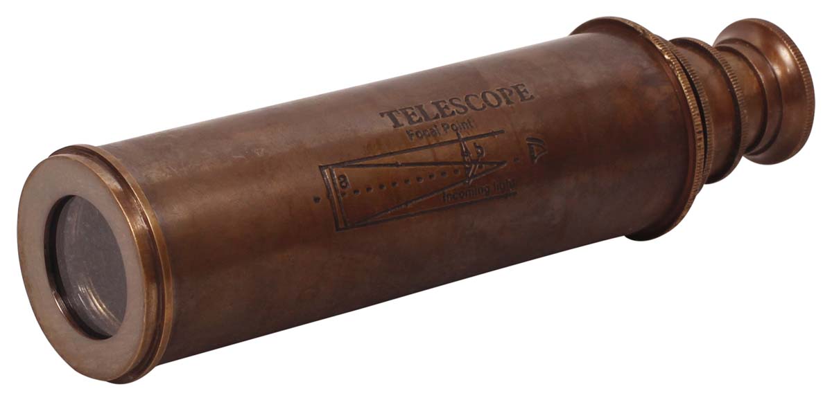 Buy Telescopes in Bulk – Decorative 15” Telescope – Cast in Brass – Antique-Look Nautical Décor 