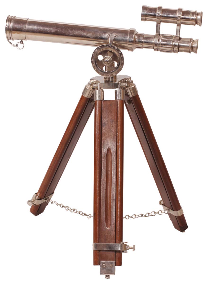 Telescopes for Sale in Bulk – Decorative 16” Telescope – Brass – Wooden Tripod Stand – Wholesale Nautical Devices