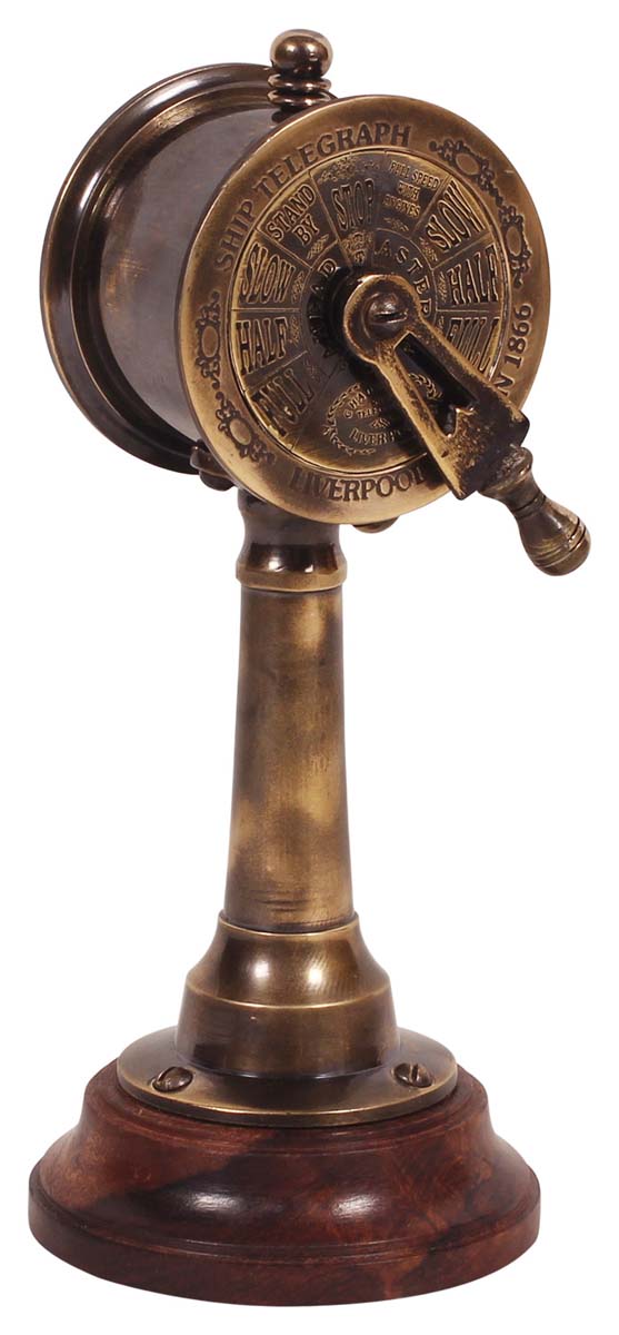 Wholesale Ship Telegraphs – Decorative Ship Telegraph – Brass & Wood – Antique-Look Finish – Buy in Bulk Nautical Devices