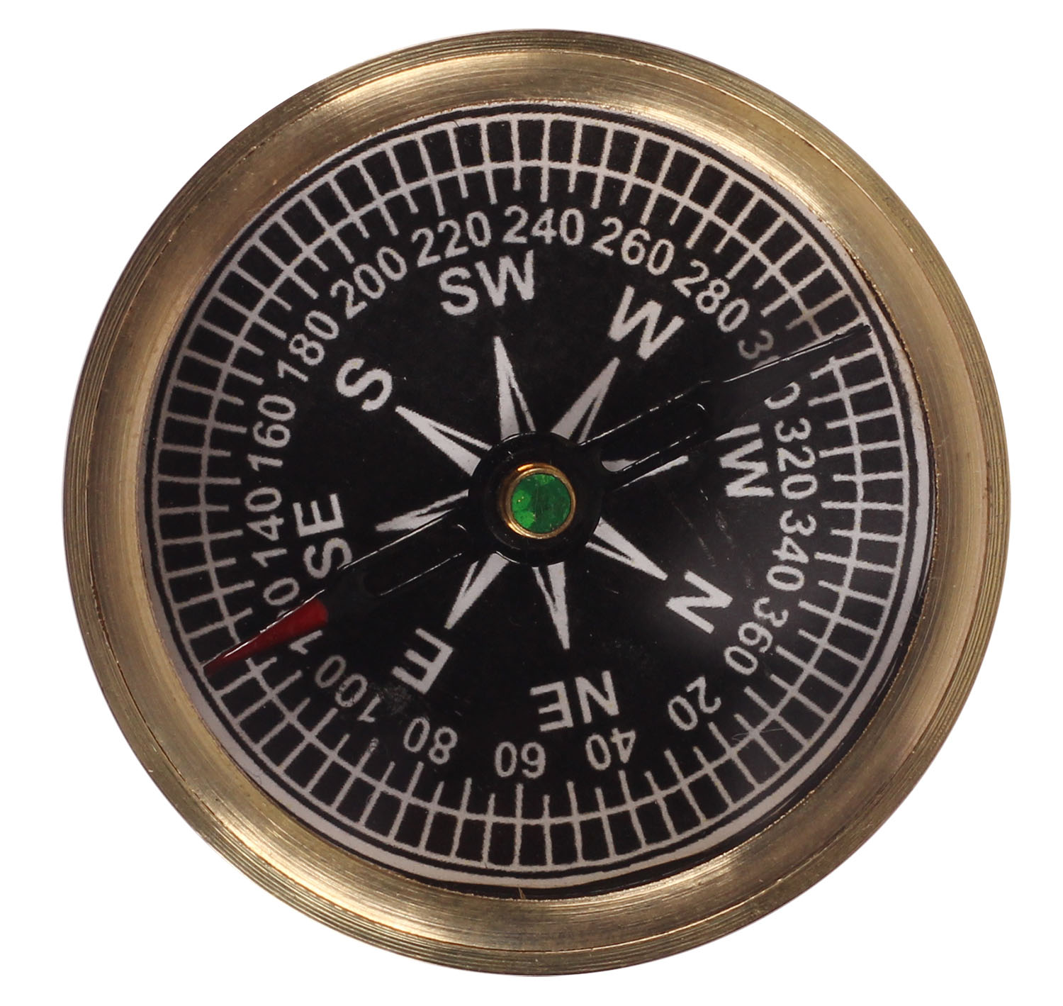 ArtistryBazaar 2.5” L Small Cute Round Nautical Brass Compass Device On Stand - Glass Top Case With Golden Tone Finish Paperweight – Maritime Directional Navigational Instrument - Marine Replica Collectible – Handy Pocket Size Compass - Great Corporate & Personal Gifts