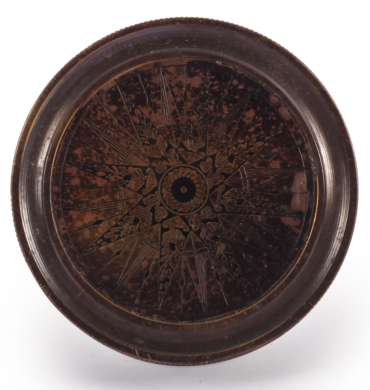 ArtistryBazaar 2” D Small Cute Round Nautical Brass Compass Device - Two Part Engraved Compass & Robert Frost Poem With Dark Blackened Finish – Maritime Directional Navigational Instrument - Marine Replica Collectible – Handy Pocket Size Compass - Great Corporate & Personal Gifts