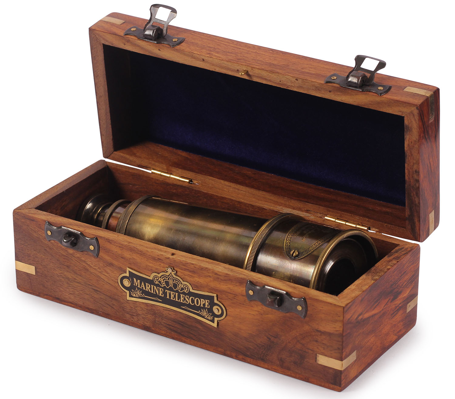 ArtistryBazaar 16” L Handheld Spyglass Marine Brass Telescope In Wooden Box – Maritime
Antique Vintage Look Monocular Replica Reproduction Collectible Great - Corporate &amp;
Personal Gifts