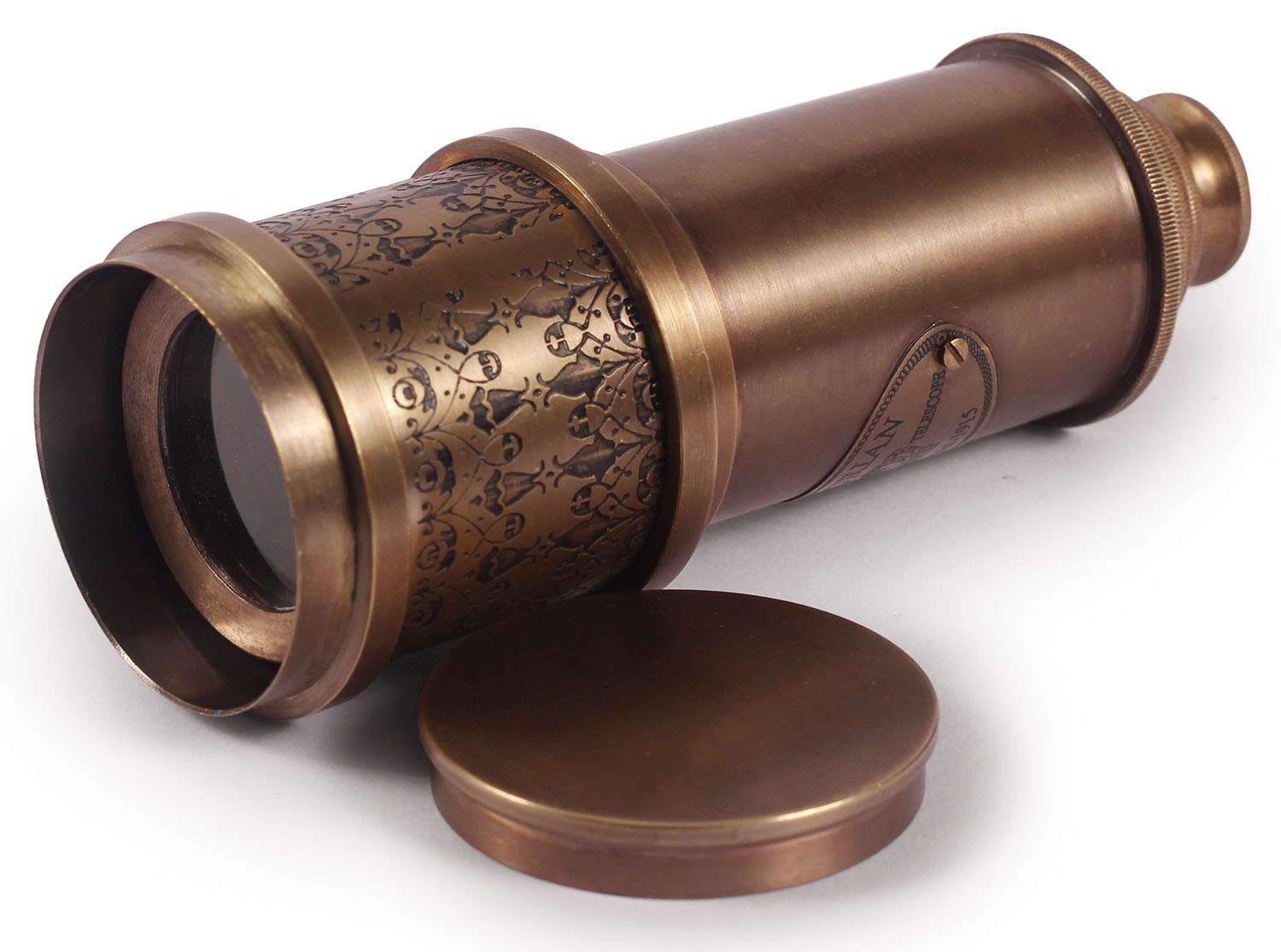 ArtistryBazaar 19” L Handheld Spyglass Marine Brass Telescope With Unscrew Cap In
Wooden Box – Embossed Maritime Antique Vintage Look Monocular Replica Reproduction
Collectible Great - Corporate &amp; Personal Gifts