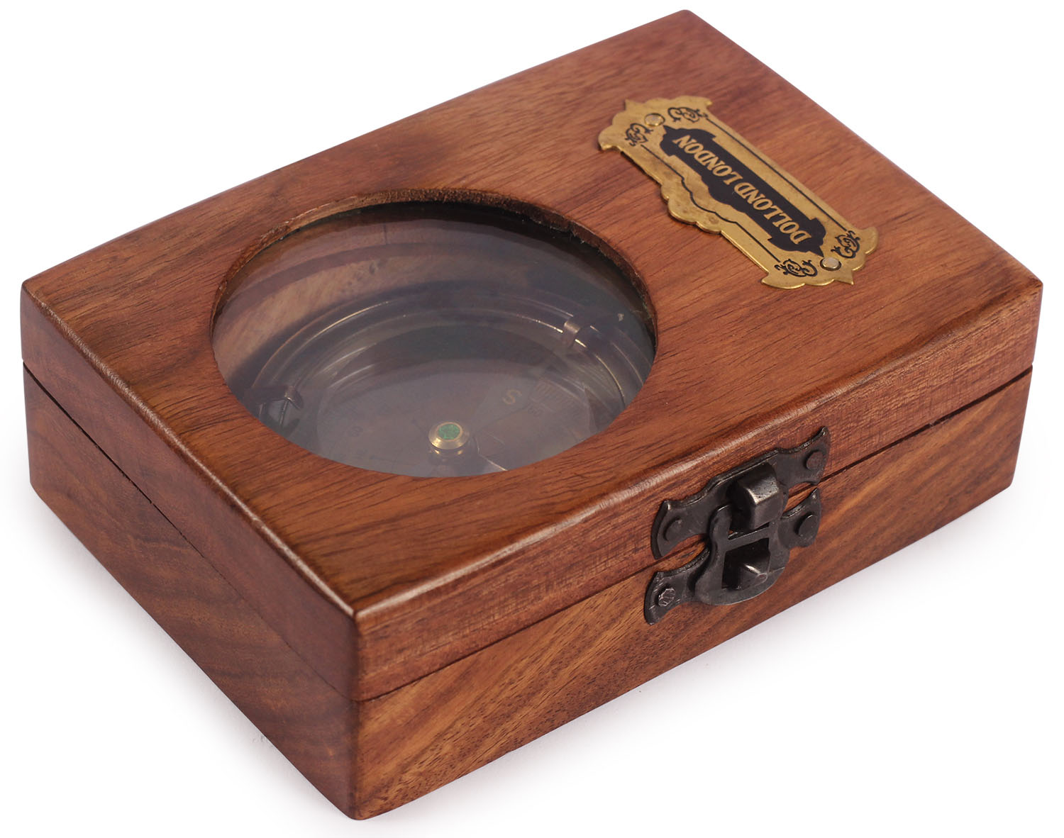 ArtistryBazaar 2.6” D Small Round Nautical Brass Compass Device With Chain &amp; Wooden
Box – Engraved Maritime Antique Vintage Look Replica Marine Collectible – Handy Pocket
Size Compass - Great Corporate &amp; Personal Gifts