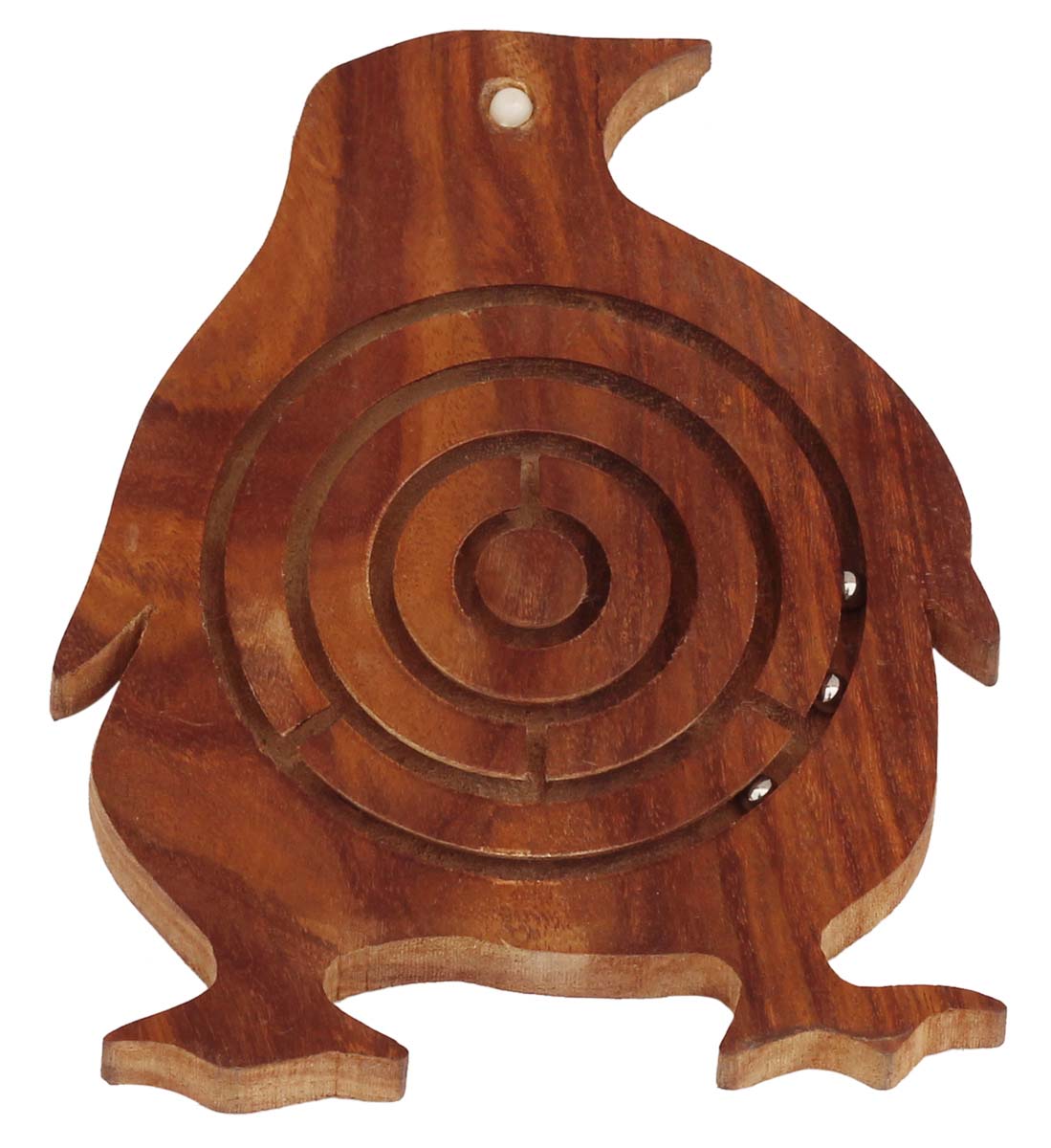 Penguin Labyrinth in Wood - Handcrafted Games / Brain Teasers / Puzzles - Gifts for Kids & Adults from India - Buy in Bulk Wholesale
