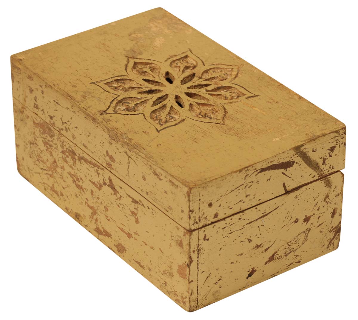 Wholesale Wooden Jewelry/Treasure/Trinket/Keepsake Box - Shabby Chic Handmade Rectangular Carved Golden-Tone Floral Motif Open-Work Art Decorative Mango Wood Box –  Buy Bulk Gifts for Her