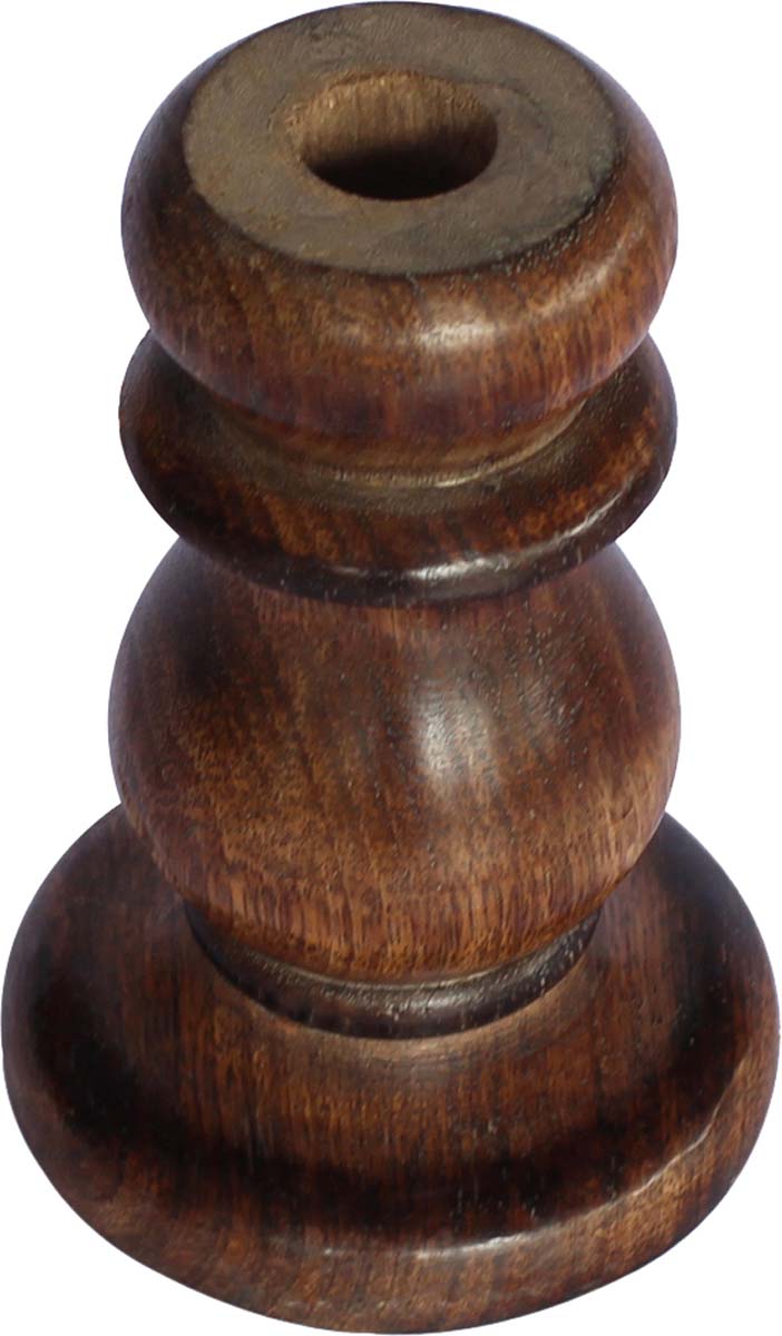 Bulk Wholesale Handmade Brown Candle Stand / Holder in Wood with a Groove on the Top – Home Décor 