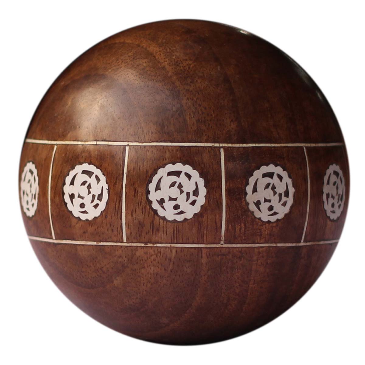 Bulk Wholesale Handcrafted Natural Wood Show Ball Centre Piece with Beautiful Inlay – Home Décor / Holiday Ornaments