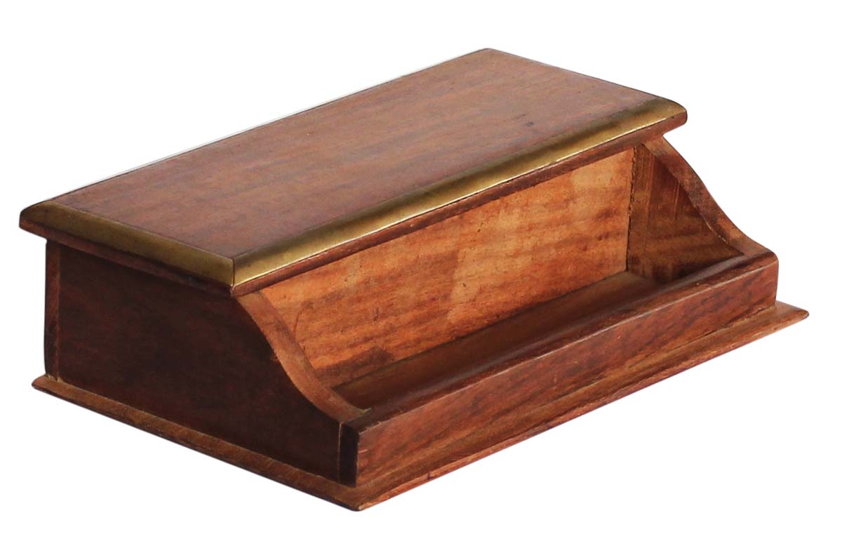 Bulk Wholesale Handmade Wood Desk-Organizer / Pen Holder with Brass Inlay Work – Rectangular-Shaped Desk / Office Accessories