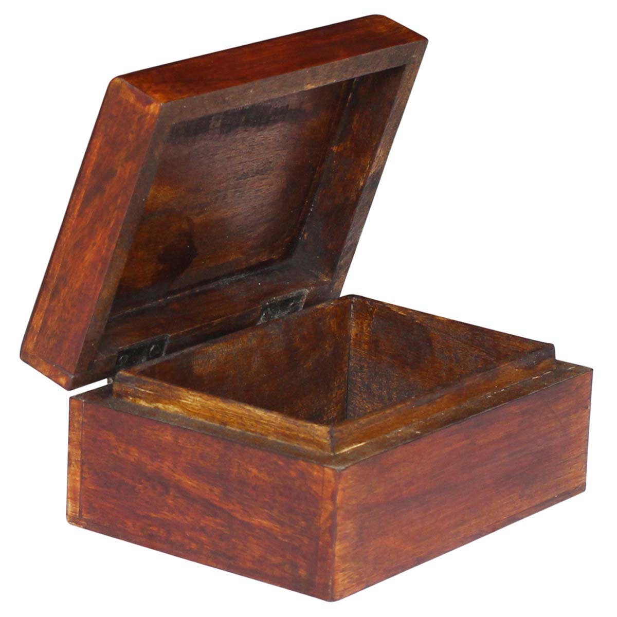 Source 6.6x4.5” Wooden Jewelry Box in Bulk - Wholesale Handmade Jewelry Box/Trinket Box with Hand-Carved Floral Motifs from India