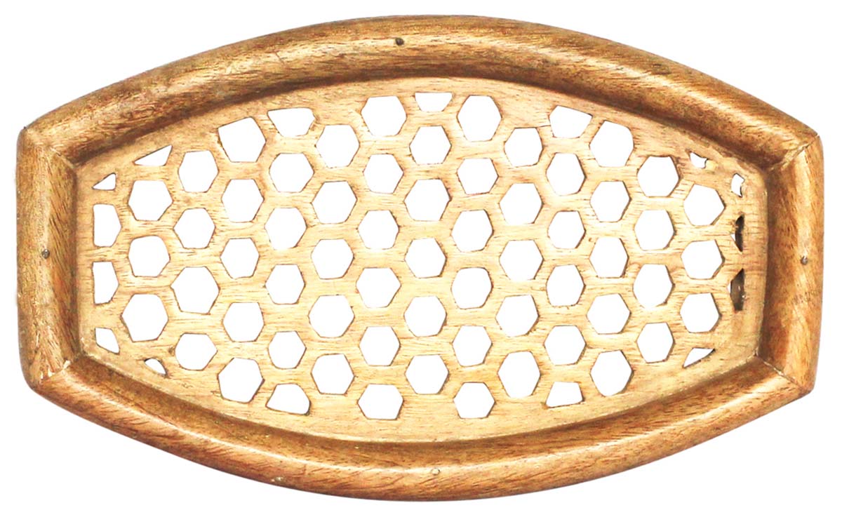 Bulk Wholesale Handmade Wood Wall-Hanging with Intricate Jali-Look Carving – Artistic Home Décor Items