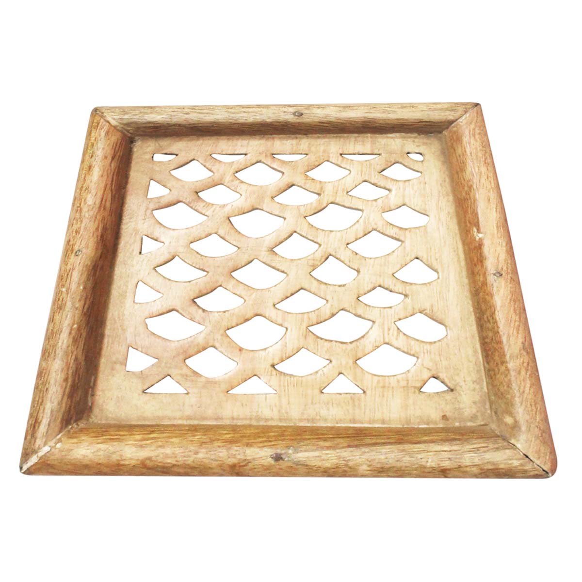 Bulk Wholesale Handmade Wood Square Wall-Hanging with Traditional-Look Carving – Artistic Home Décor Items