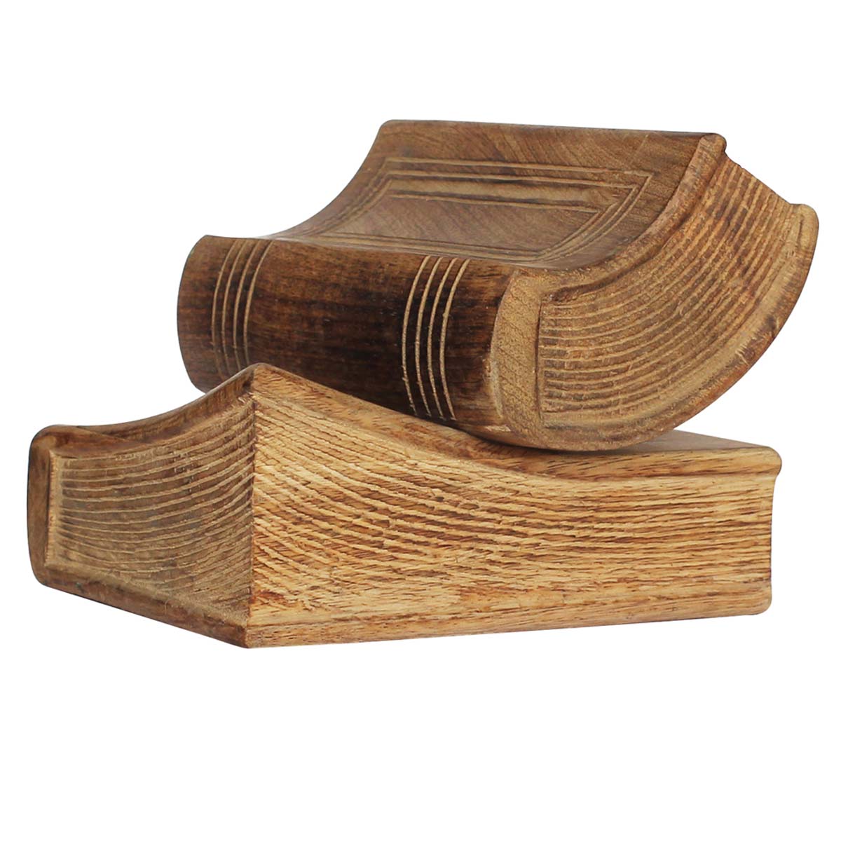 Bulk Wholesale Hand-Carved ‘Wooden Books’ Centerpiece – Décor Art in Wood