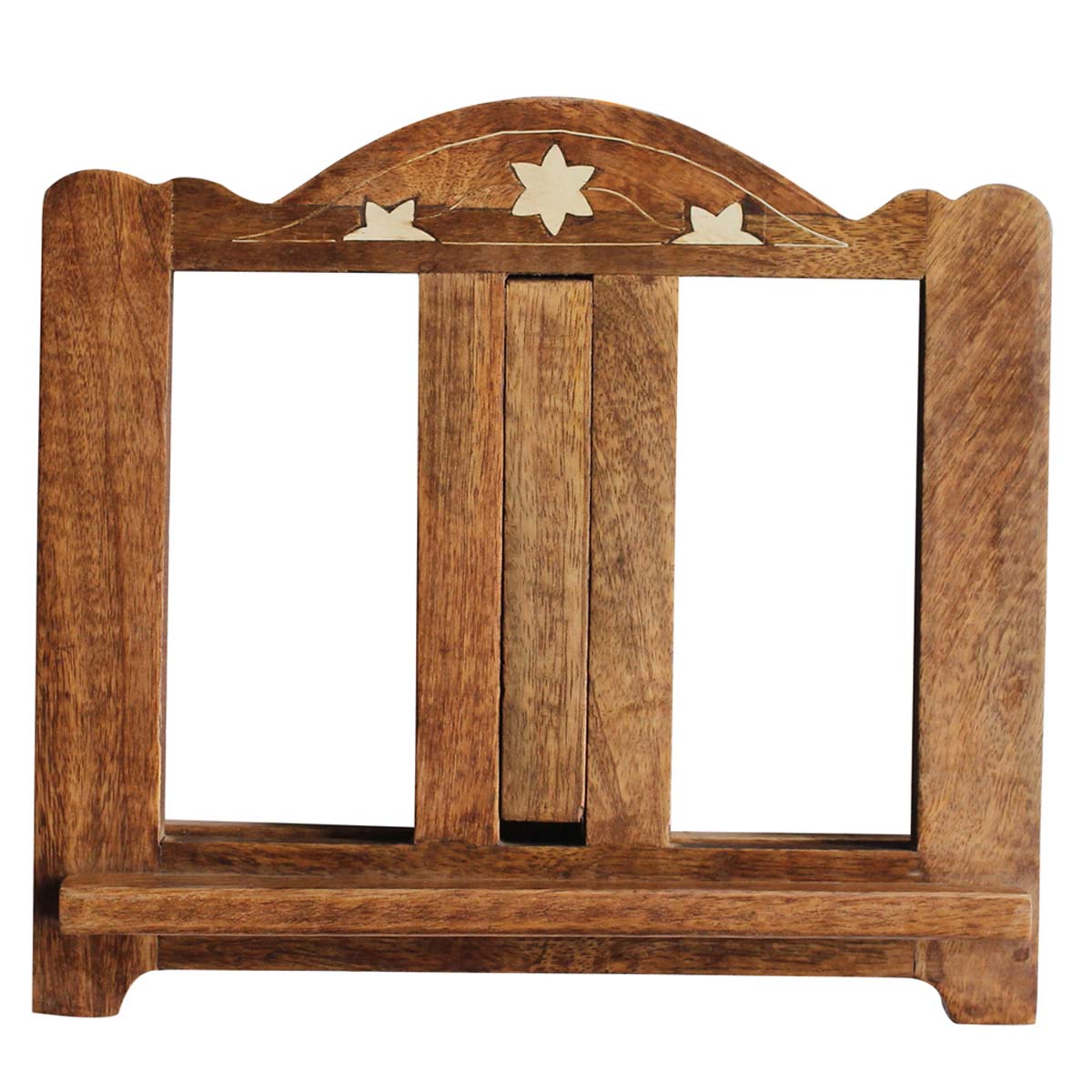 Buy Bulk Wholesale Wooden Book Reading Stand Holder – Adjustable With 3 Reading Rest Points – Mango Wood With Acrylic Inlay Of Star Motifs – Reading Accessories