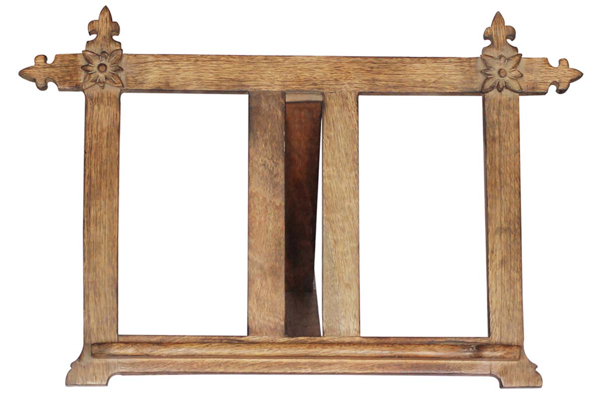 Bulk Wholesale Handmade Wooden Stand / Holder / Rack for Books / Magazines / Newspapers – Decorated with Floral Design – Table-Top Accessories – Home / Office Décor