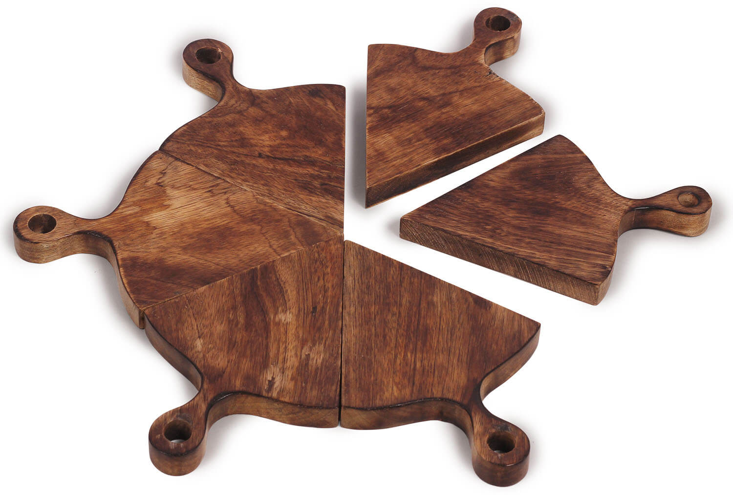 ArtistryBazaar Handmade 17.7" W X 0.8" H  Pizza Wooden Serving Platter Tray for serving food