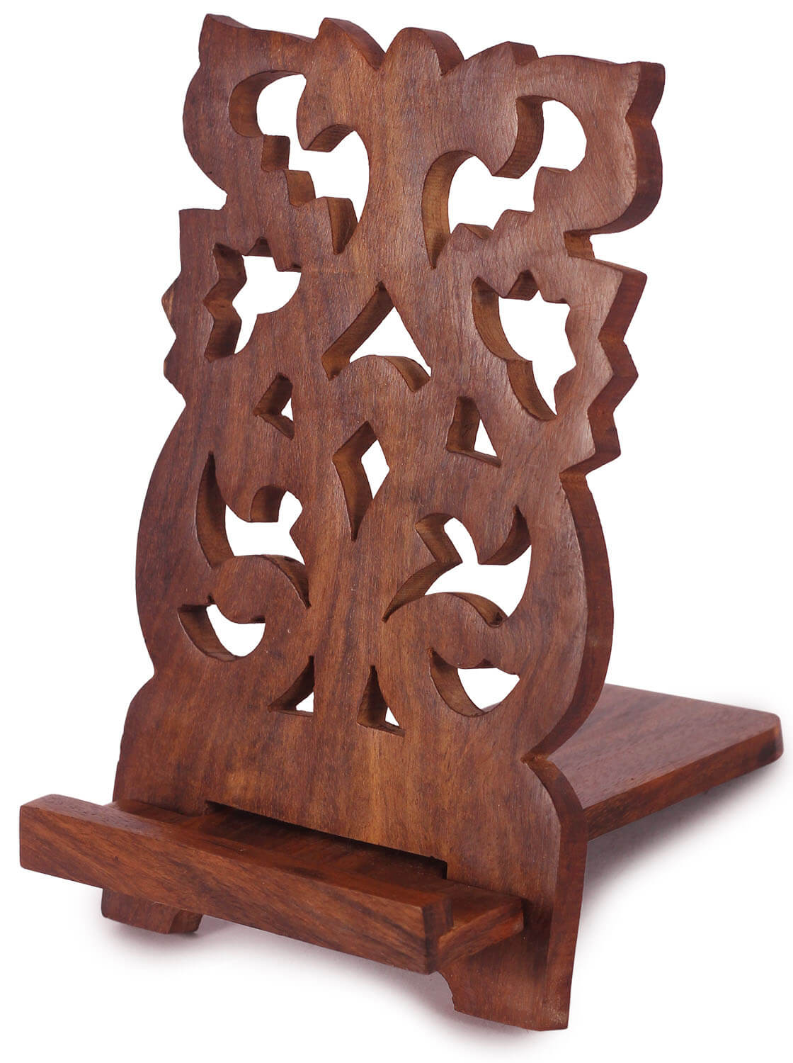 ArtistryBazaar 3.8"W X 6"H  FOLDING STAND HANDCRAFTED  AND  ADJUSTABLE RECTANGLE MOBILE STAND FOR TABLE  MOBILE HOLDER CELL PHONE ORGANIZER  OFFICE HOME DÉCOR
