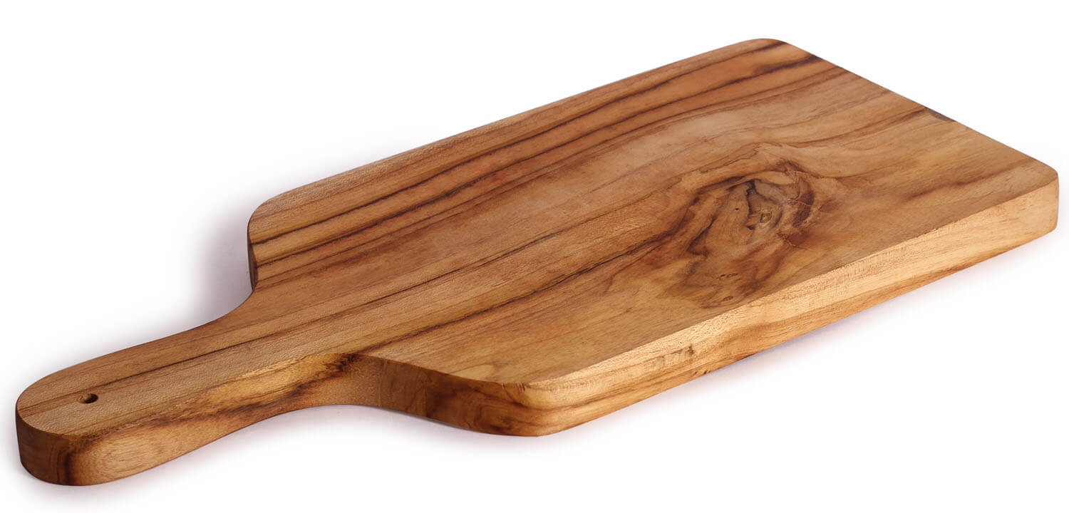 ArtistryBazaar 7.6"WX1"H Handmade wooden chopping board for kitchen with handle 