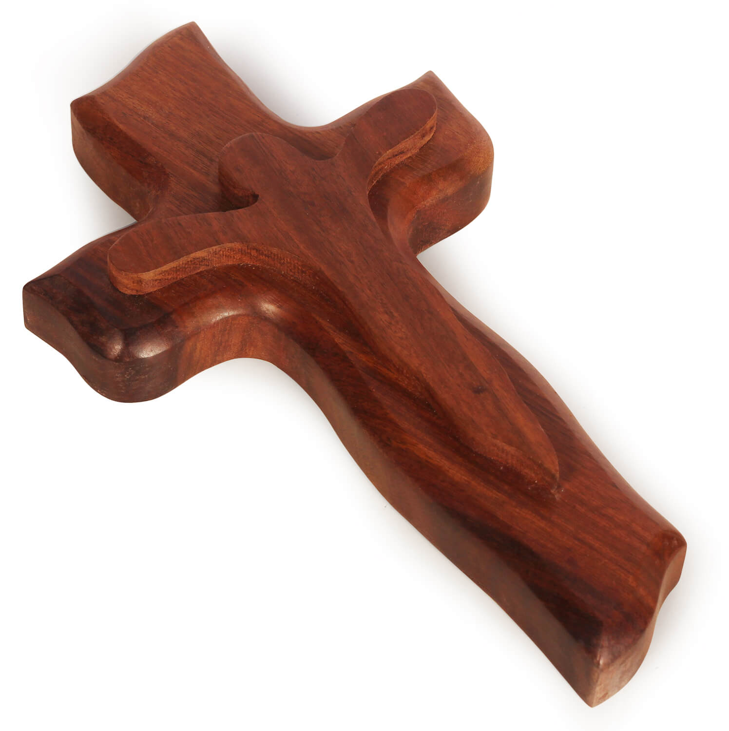 Artistry Bazaar 6"L X  1.5" W X 10" H Cross with mother mary designmade with sheesham wood jesus Christ Cross - Wooden Crucifix for Wall, Christian Statues, Christmas Gifts,Church Decoration 