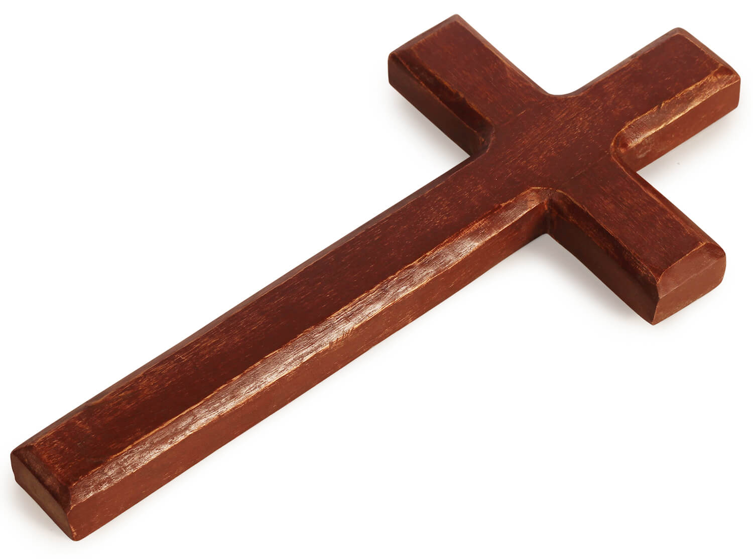 Artistry Bazaar 6"L X 1" W X 12" H Plain cross Handmade Wooden Wall Cross for Home Decor - Unique Decorative Hanging Wall Crosses