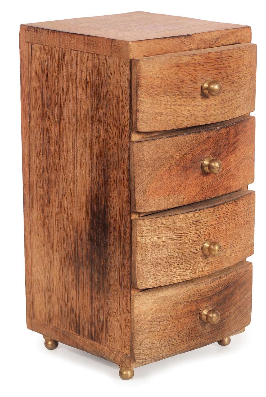 ArtistryBazaar 8"HX 4" wooden handmade small fancy four drawer jewellery multipurpose box  organizer for home office gift décor