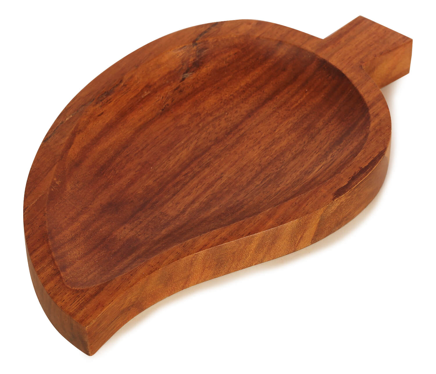 ArtistryBazaar1"hX5.5"W handcrafted wood palm leaf decorative serving tray platter pan for fruit snacks ood dining kitchen tableware serveware reaturant accessories 