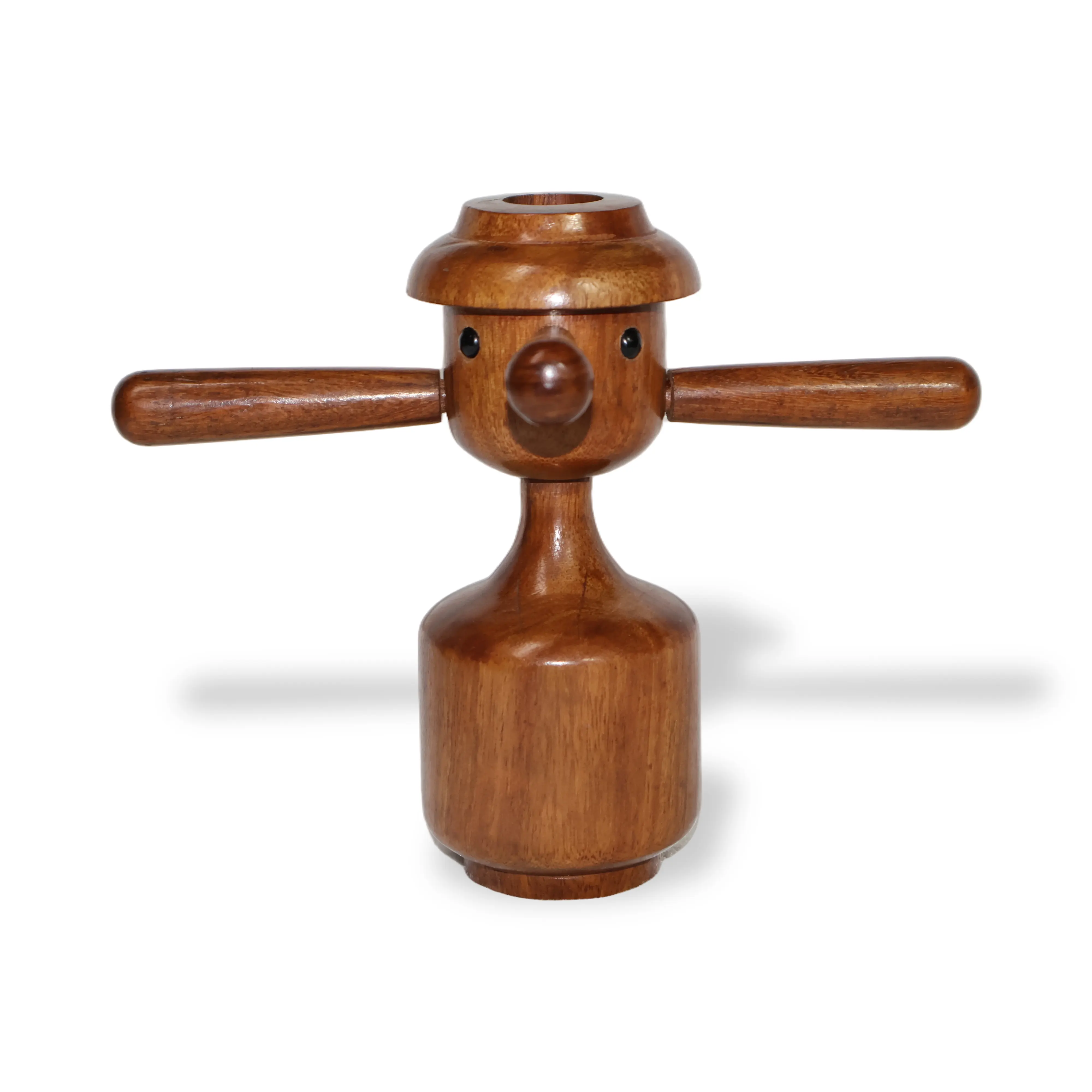 ArtistryBazaar 3"L x 7"W x 5"H inch handmade wooden eyewear & pen holder, 3 removable arms to hold glasses, open slot for pen on top, quirky and practical design.