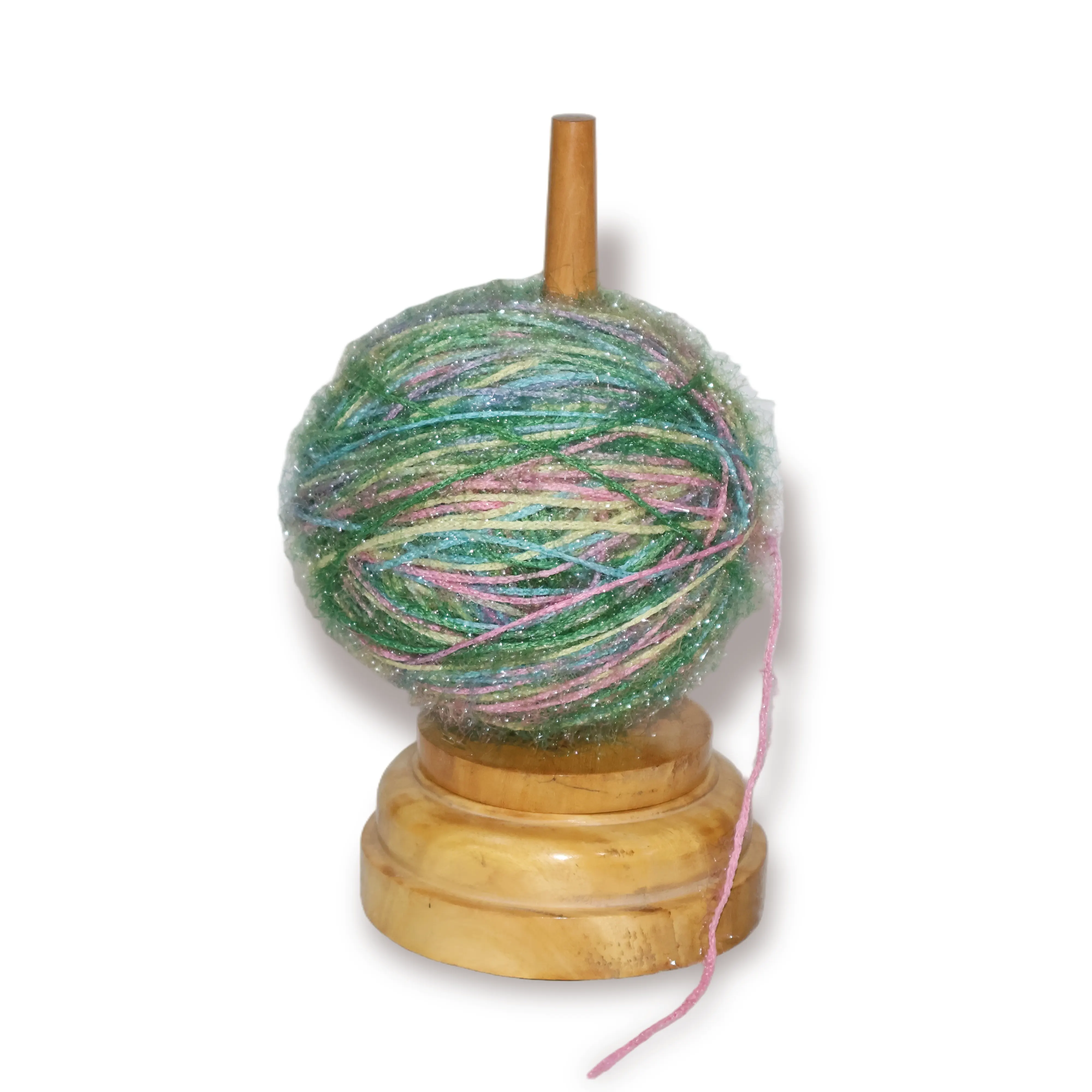 ArtistryBazaar 4"L x 4"W x 8"H inch handmade detachable wooden yarn holder, portable organizer with compact design for smooth, tangle-free knitting, crocheting, and stress-free crafting anytime, anywhere!