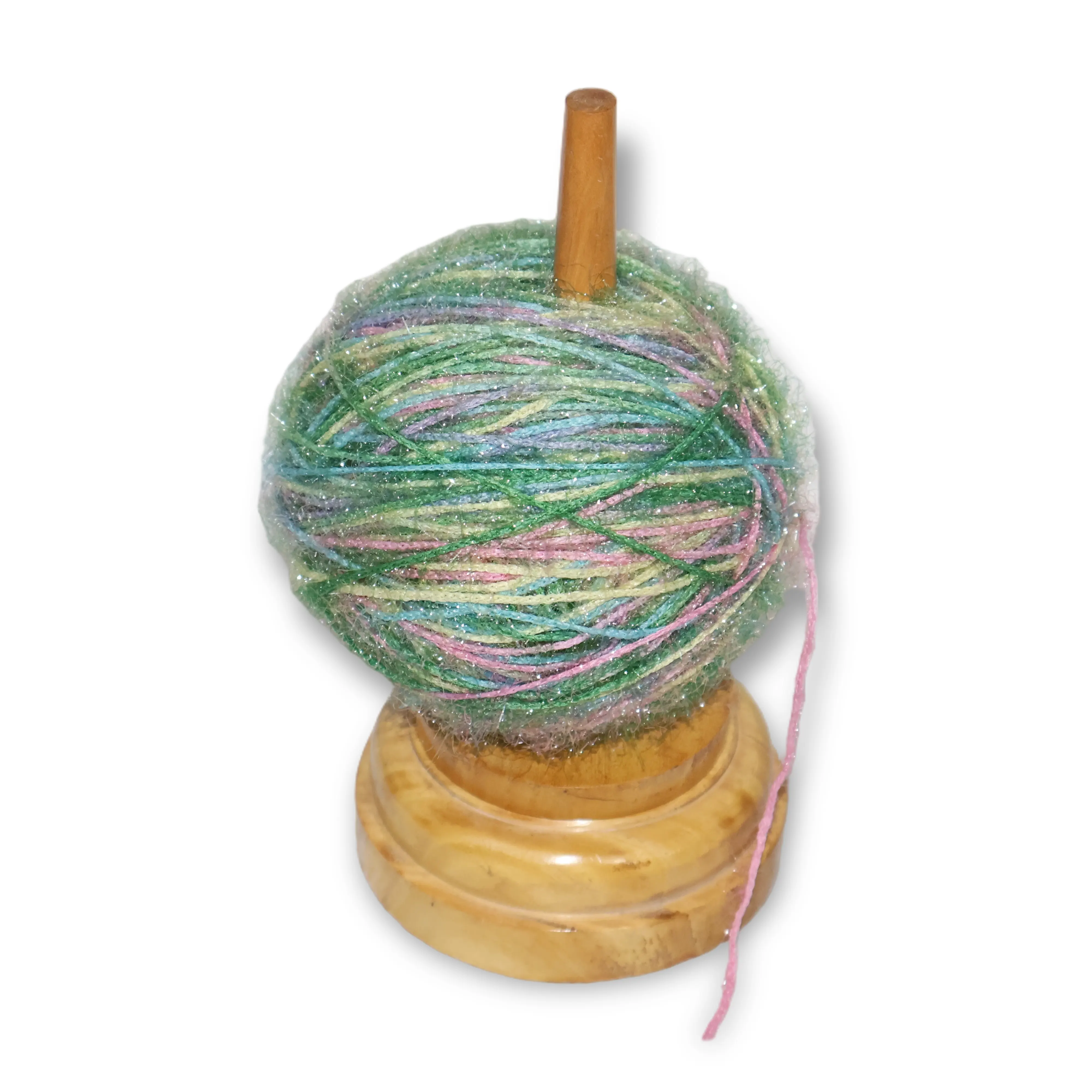 ArtistryBazaar 4"L x 4"W x 8"H inch handmade detachable wooden yarn holder, portable organizer with compact design for smooth, tangle-free knitting, crocheting, and stress-free crafting anytime, anywhere!