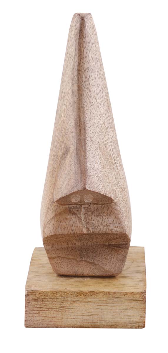 Bulk Wholesale Nose Eyeglass Holder in Mango-Wood – 6.4” Hand-Crafted Spectacle Holder in Big Nose Shape – Funny Home / Office Essentials from India