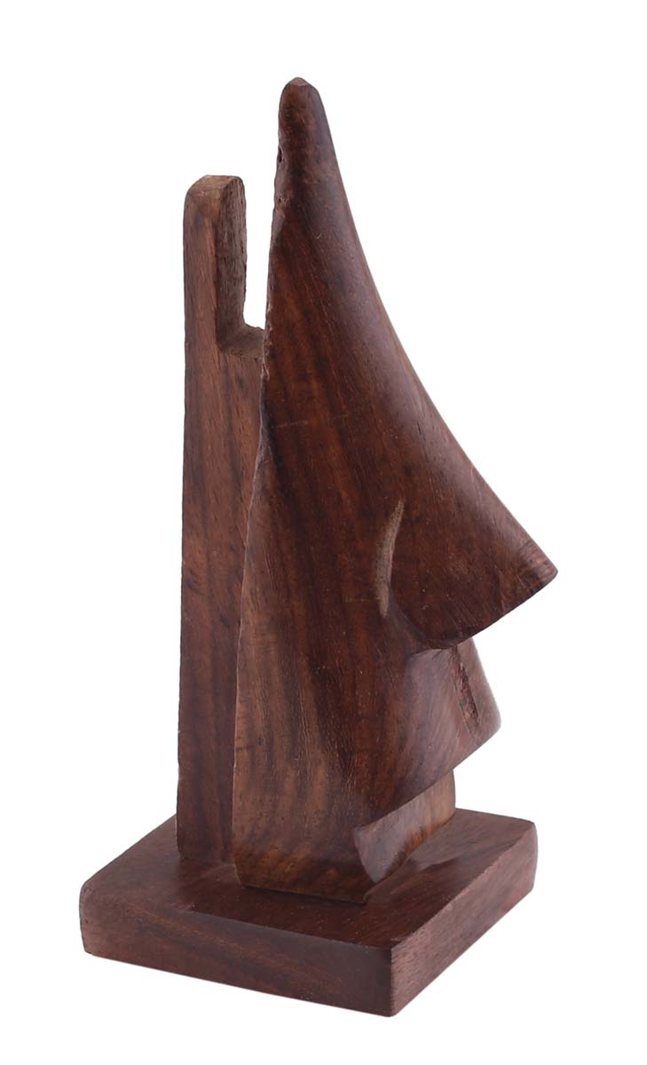 Bulk Wholesale Nose Eyeglass Holder in Mango-Wood – 5.1” Hand-Crafted Spectacle Holder in Dark-Brown Color– Home / Office / Desk Essentials – Funny Gifts from India