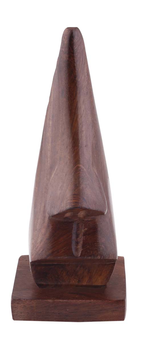 Bulk Wholesale Nose Eyeglass Holder in Mango-Wood – 5.1” Hand-Crafted Spectacle Holder in Dark-Brown Color– Home / Office / Desk Essentials – Funny Gifts from India
