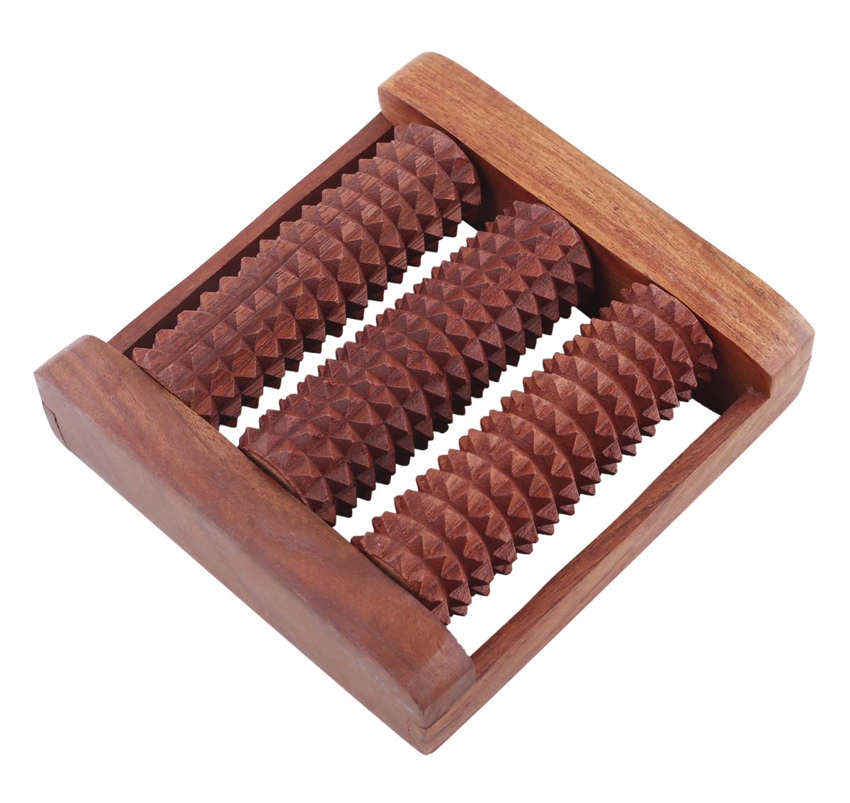 Bulk Wholesale Foot Massage Roller in Wood – 5.5” Handmade Reflexology & Acupressure Tool from India