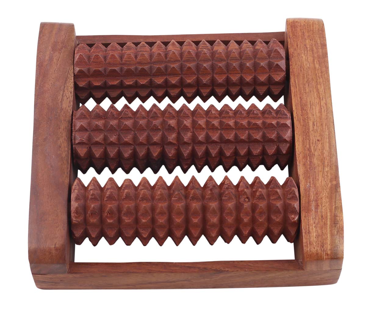 Bulk Wholesale Foot Massage Roller in Wood – 5.5” Handmade Reflexology & Acupressure Tool from India